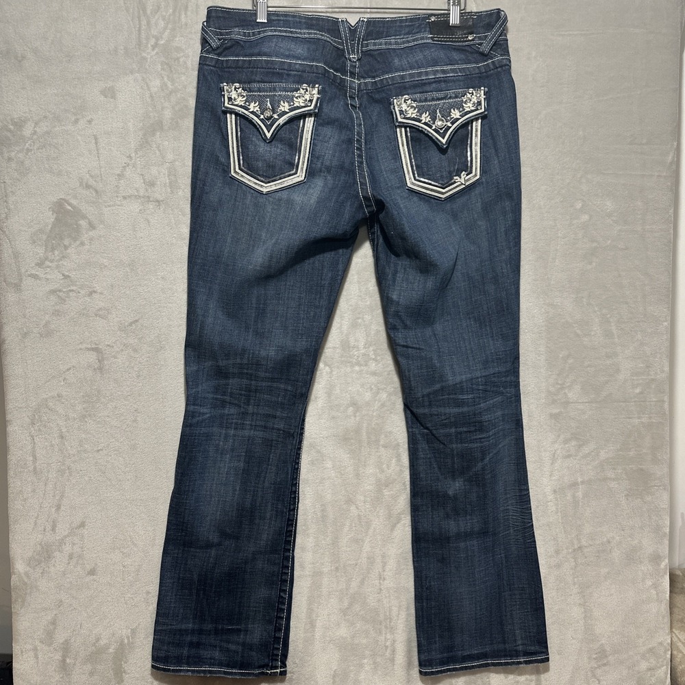 VIGOSS Womens The New York‎ Slim Bootcut Jeans 15/16 33 Embellished Flap Pockets